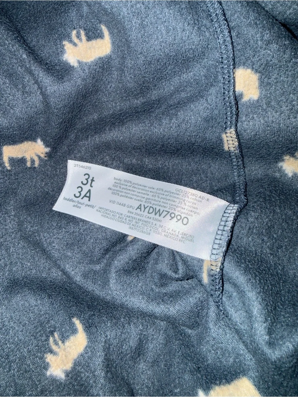 LOT OF 2 Carters Fleece Sleepers Pajamas Toddler Boys 3T